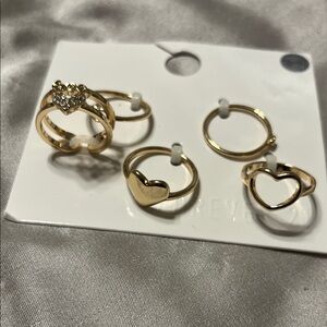 Elegant Gold-Tone Ring Set